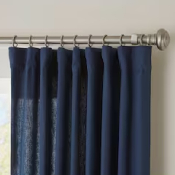 Allen + Roth Terrell Light Filtering Curtain Panel 96" - navy - Picture 4 of 10